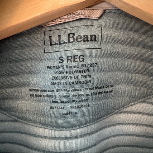 L.L.Bean Women's Airlight Knit Asymmetrical Quarter-Zip Tunic Green Sz S - Picture 4 of 5